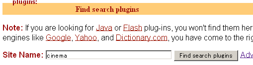Find search plugins
